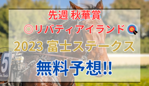 【2023 富士ステークス(GⅡ)】競馬データ予想