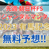 【2023 有馬記念(GⅠ)】競馬データ予想