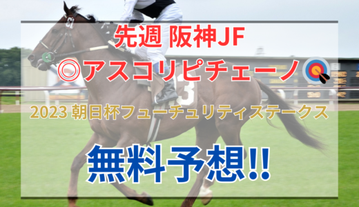 【2023 朝日杯フューチュリティステークス(GⅠ)】競馬データ予想