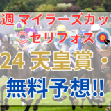 【2024 天皇賞・春(GⅠ)】競馬データ予想